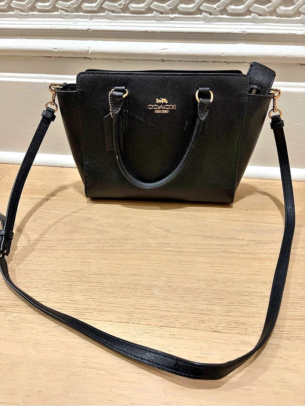 Coach Mini Sierra Satchel Black Tote Bag